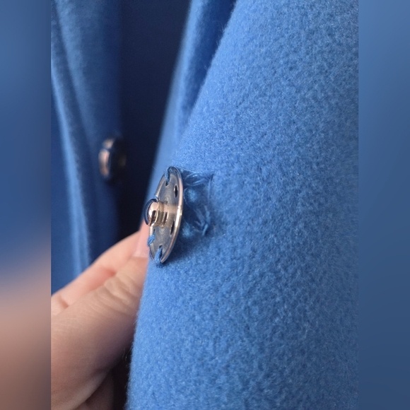 Meg & Margot Womens Blue Coat Size L - Picture 5 of 9